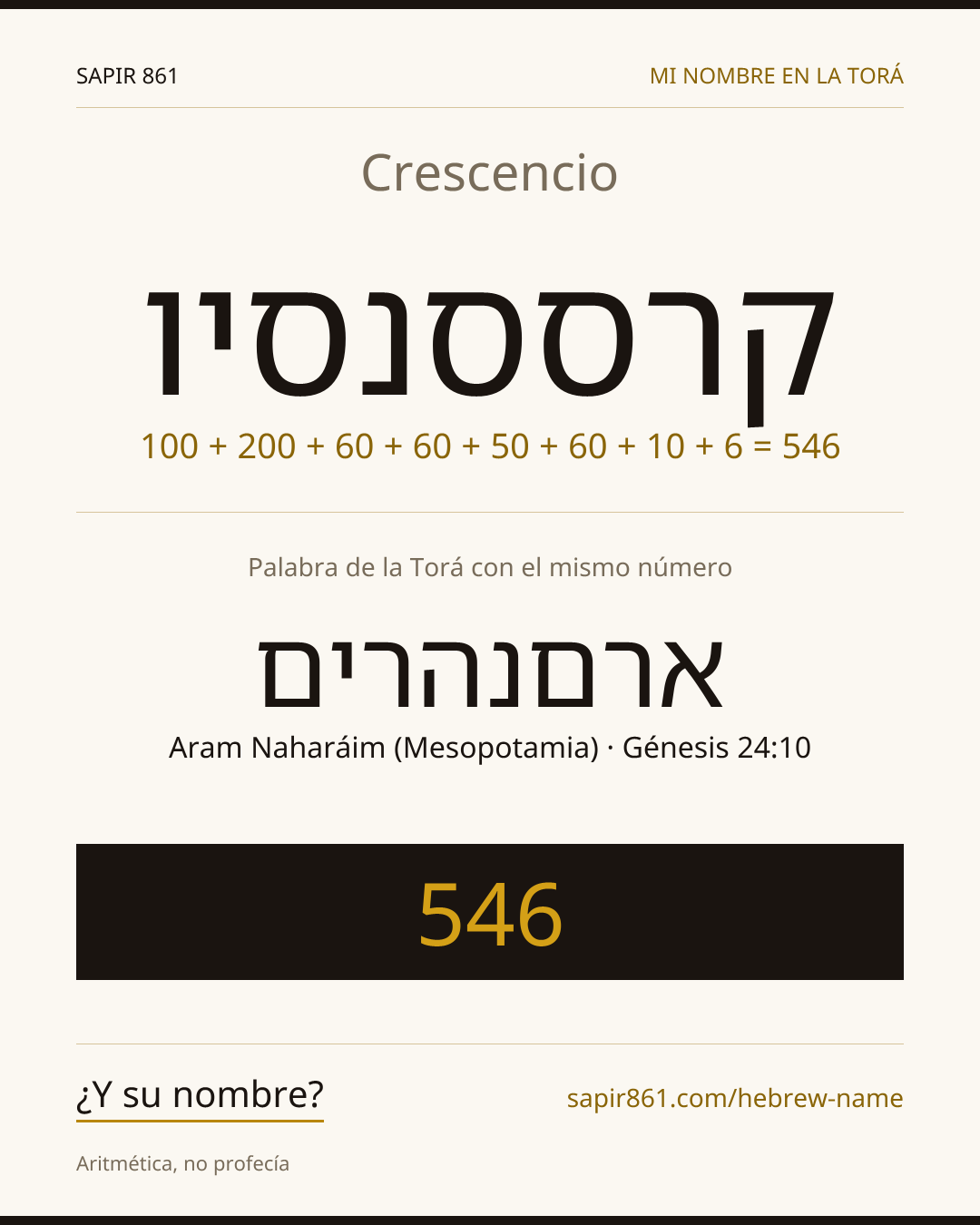 Crescencio — קרססנסיו