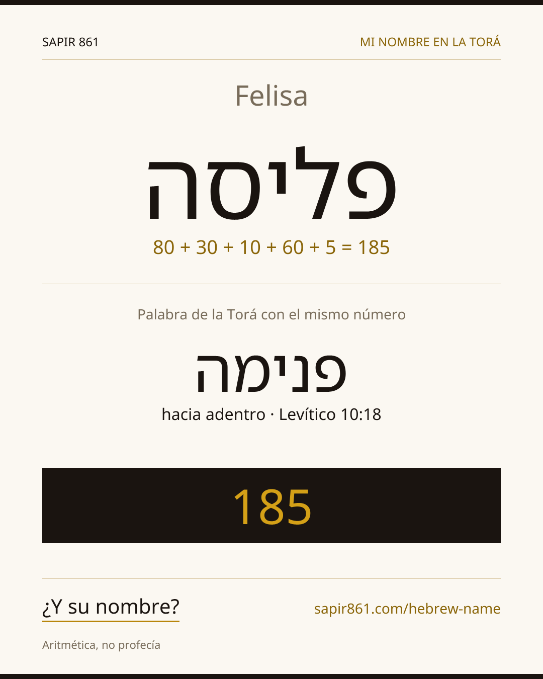 Felisa — פליסה