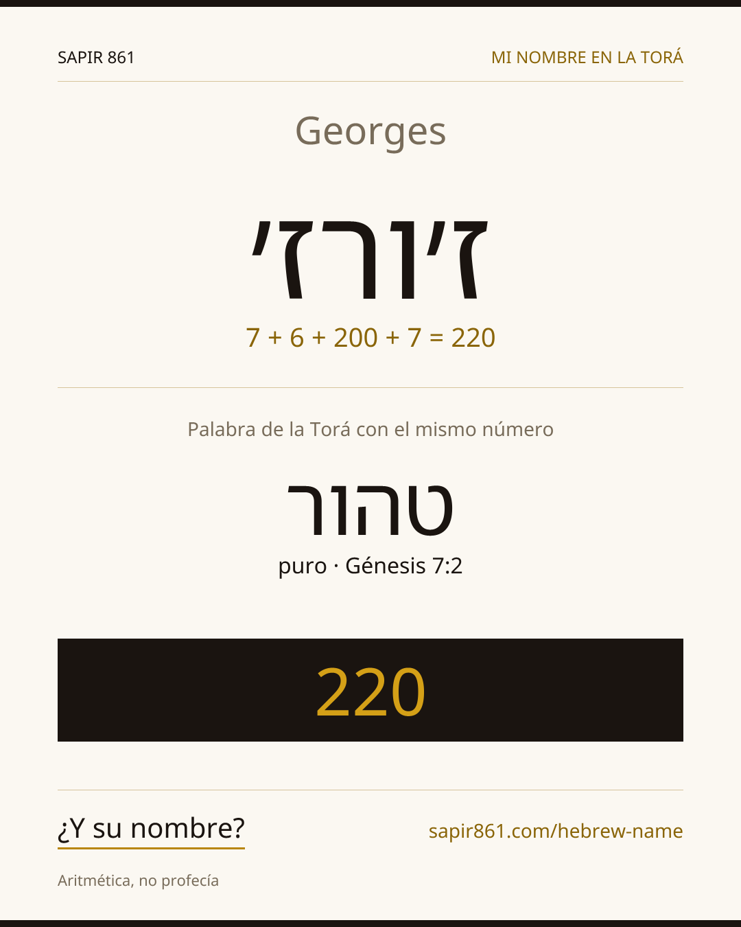 Georges — ז׳ורז׳