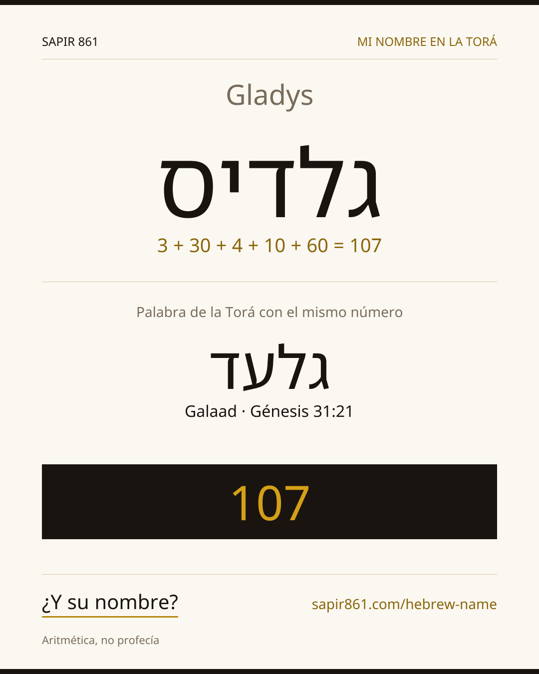 Gladys — גלדיס