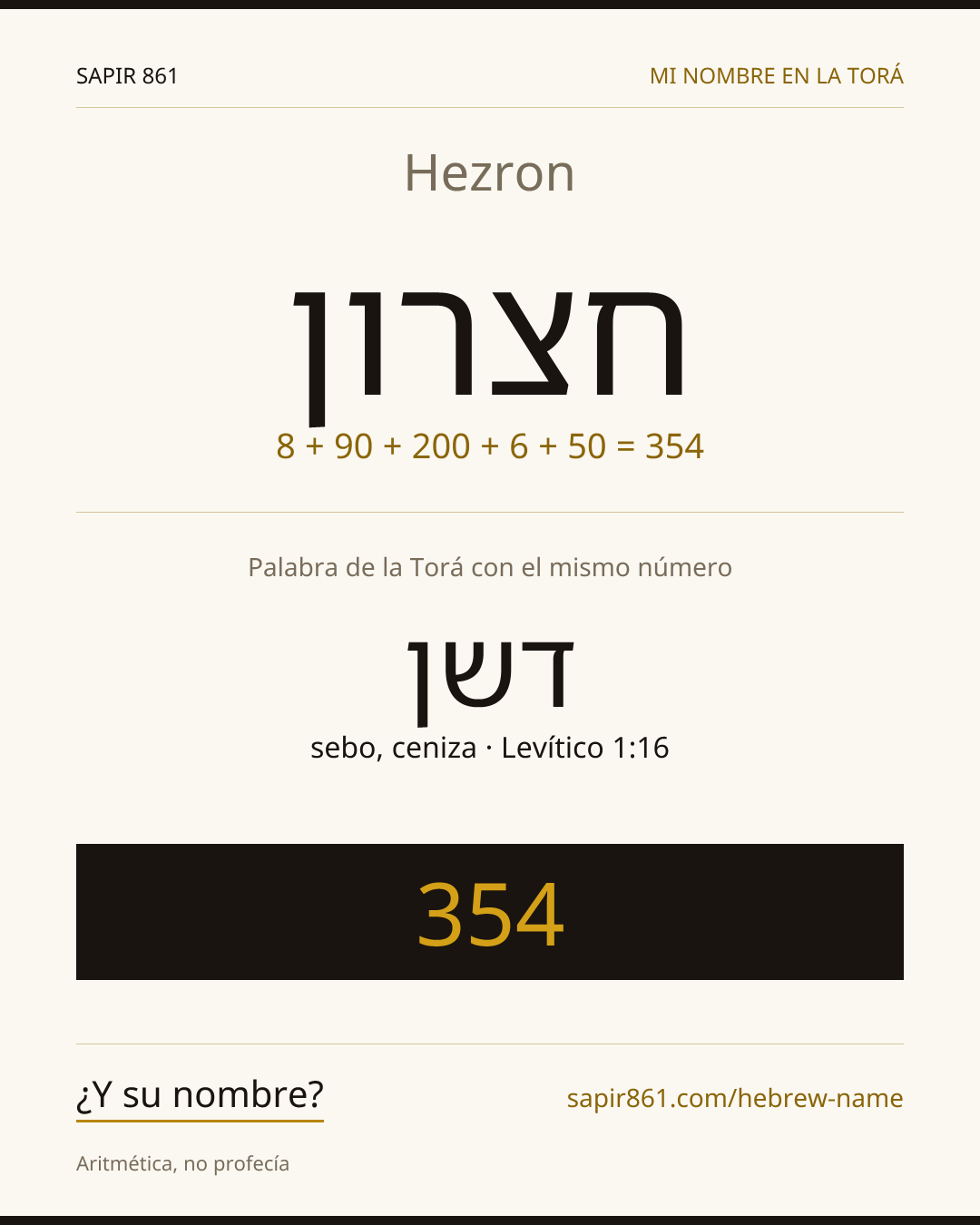 Hezron — חצרון