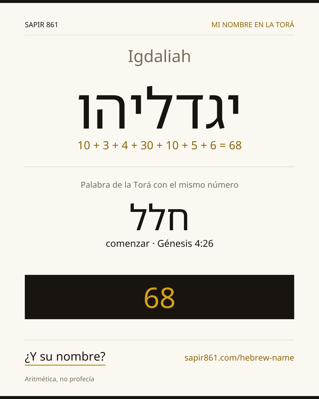 Igdaliah — יגדליהו
