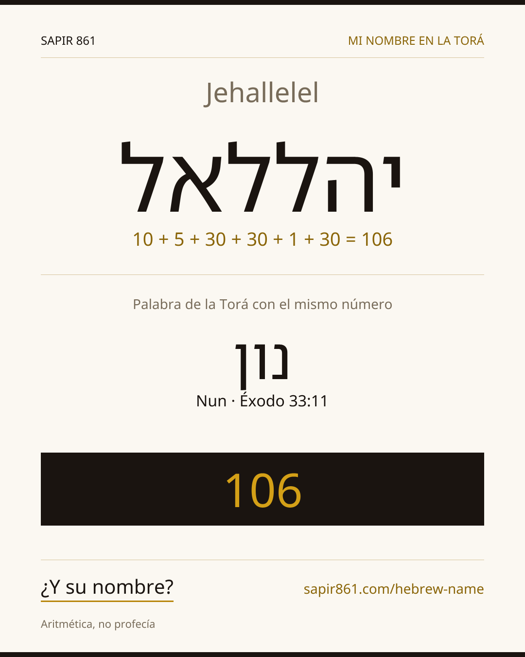 Jehallelel — יהללאל