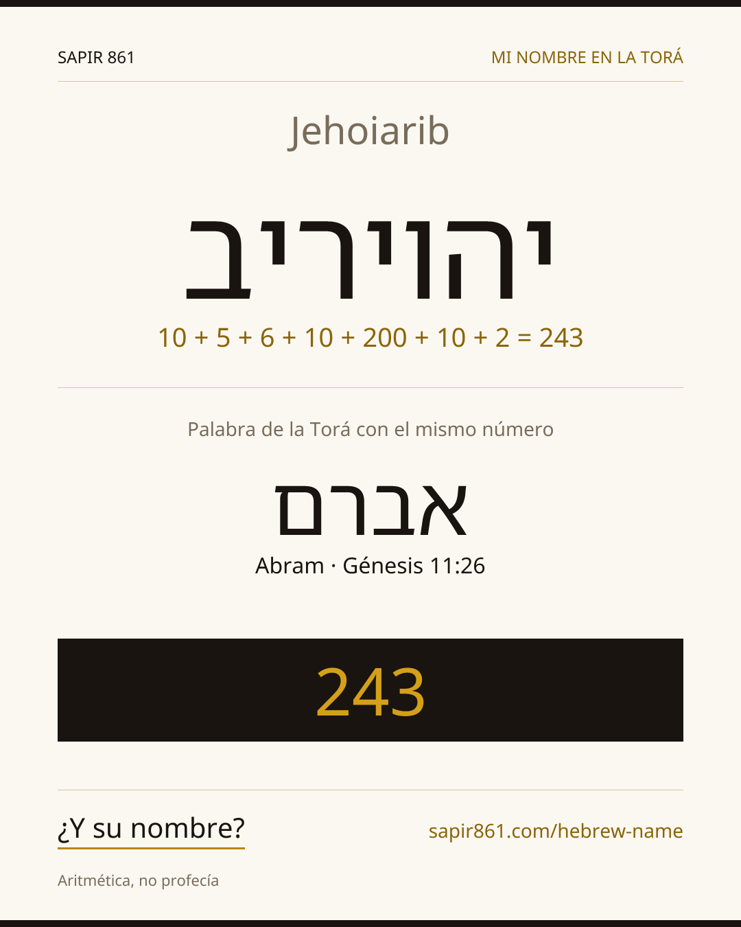 Jehoiarib — יהויריב