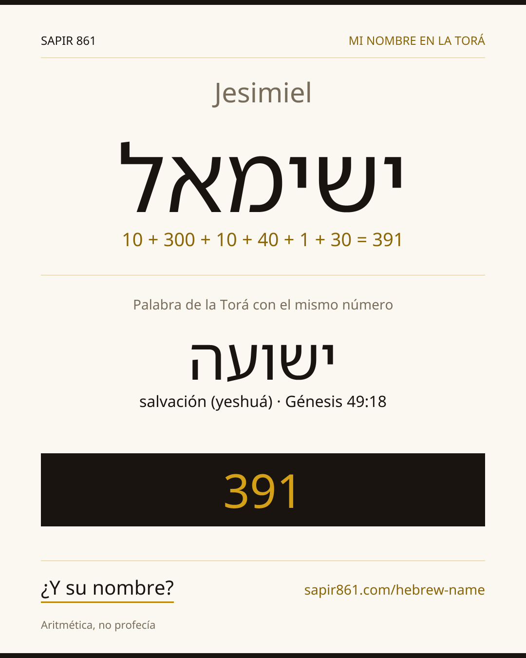 Jesimiel — ישימאל