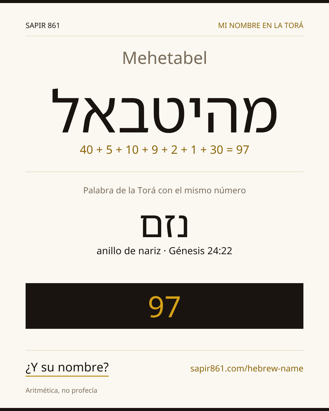 Mehetabel — מהיטבאל
