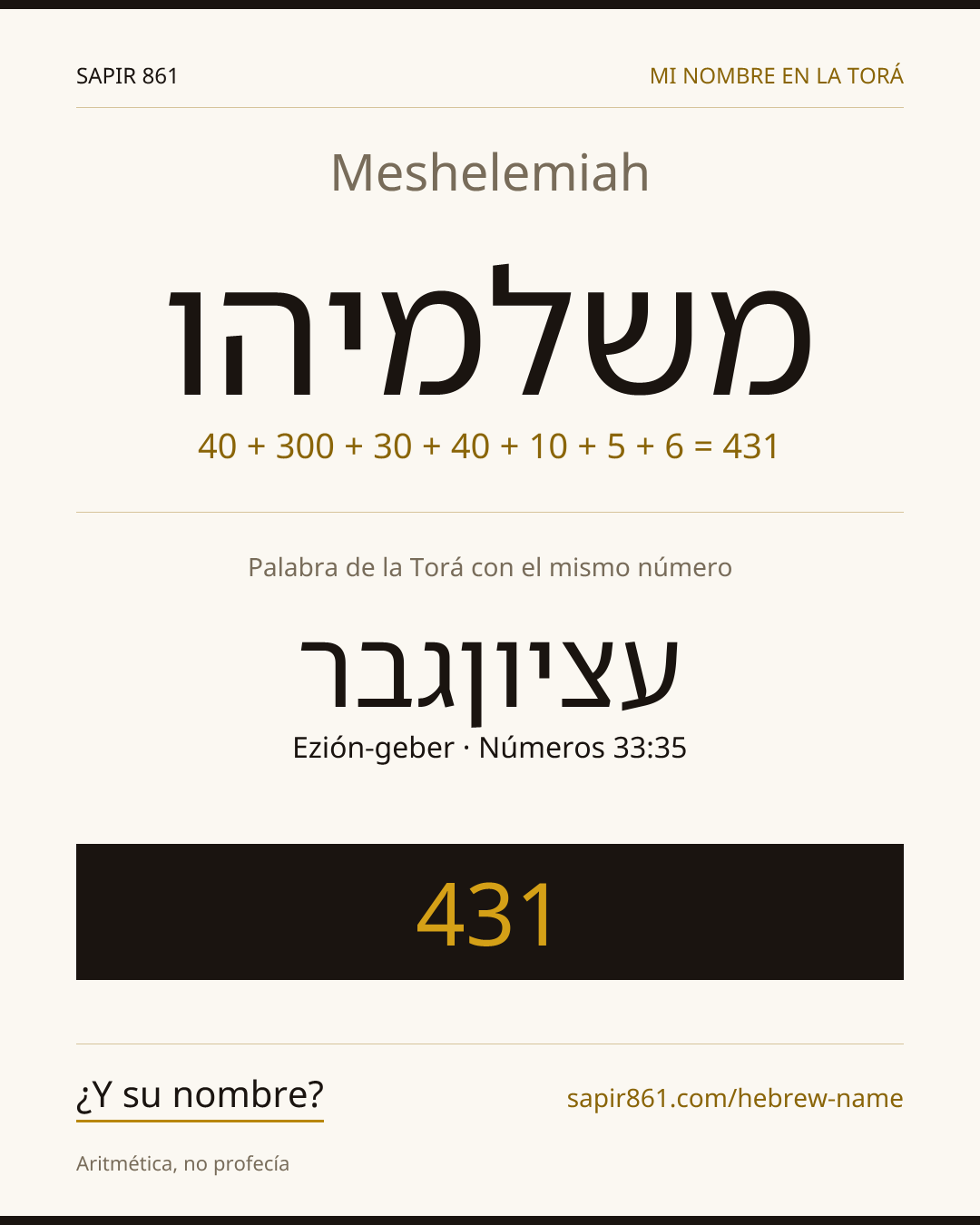 Meshelemiah — משלמיהו