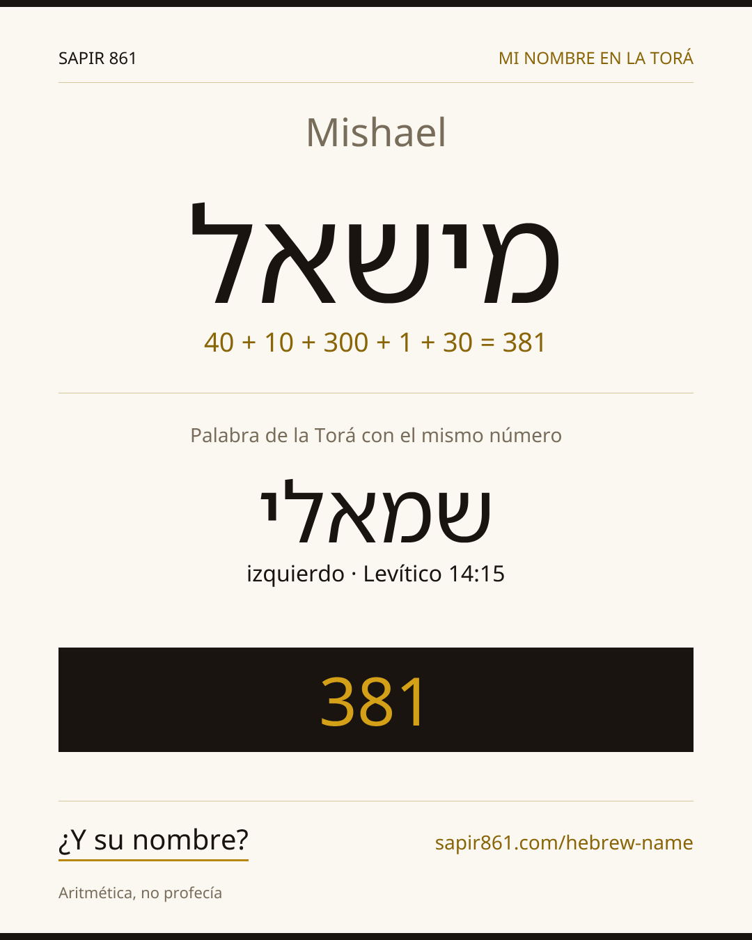 Mishael — מישאל