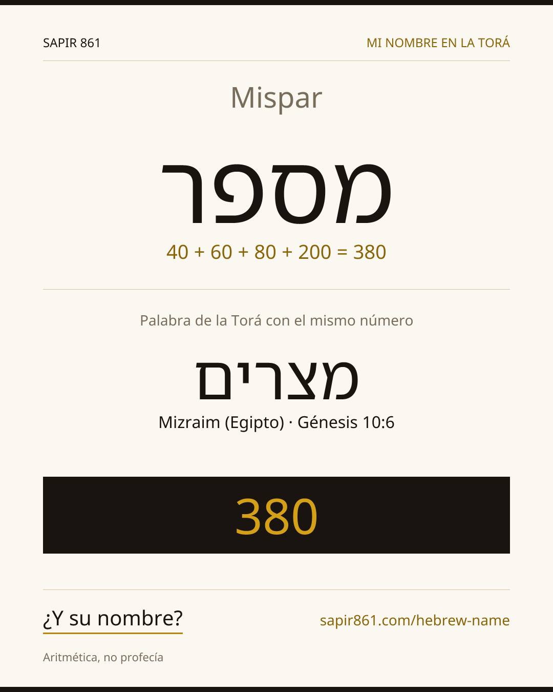Mispar — מספר