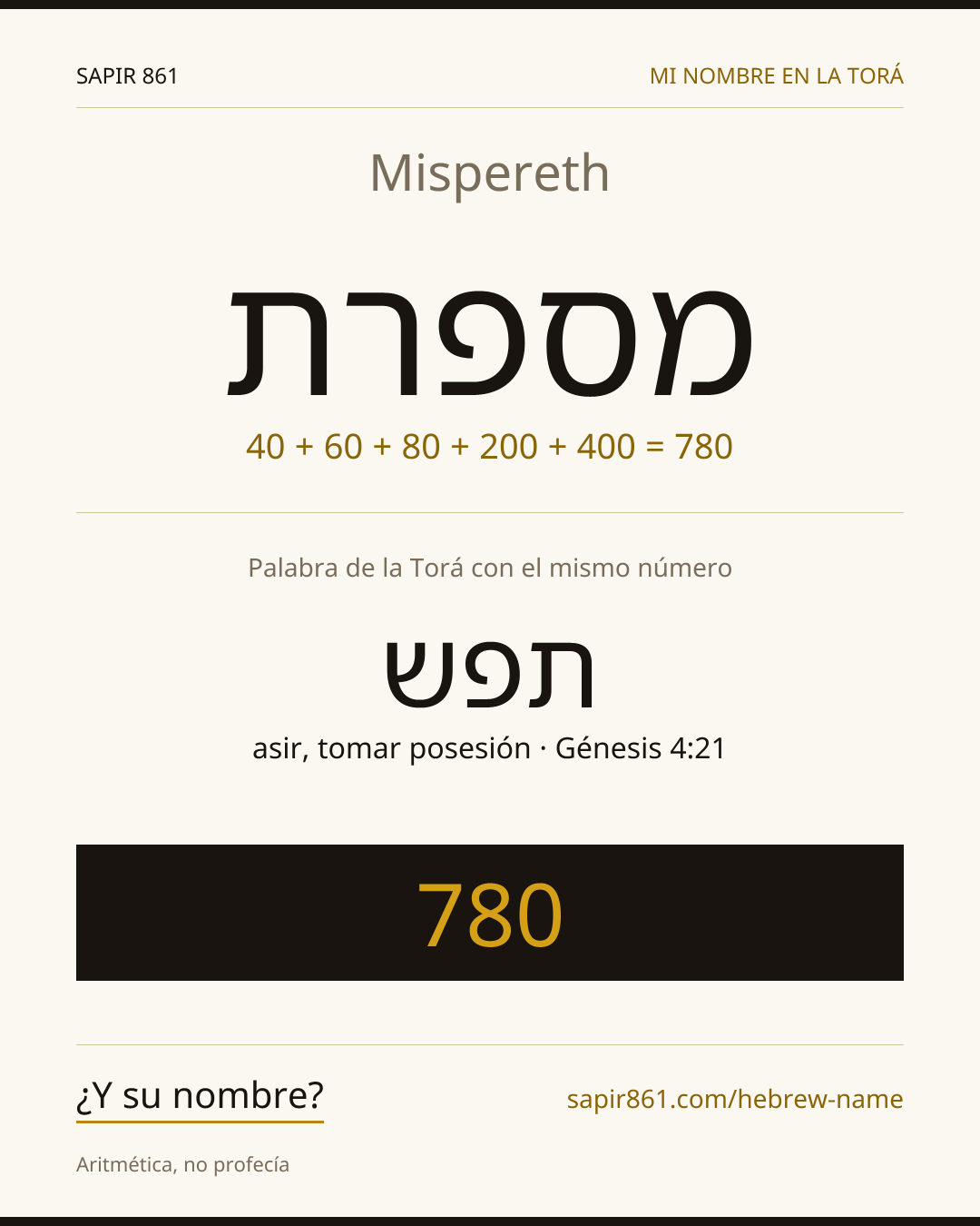 Mispereth — מספרת