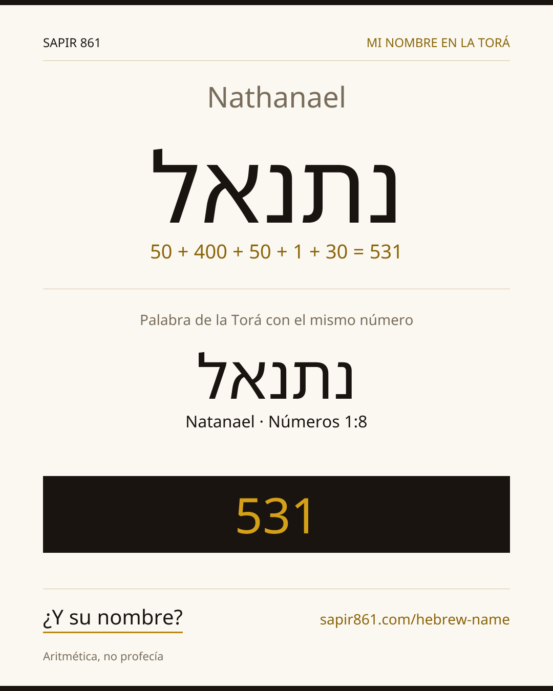 Nathanael — נתנאל