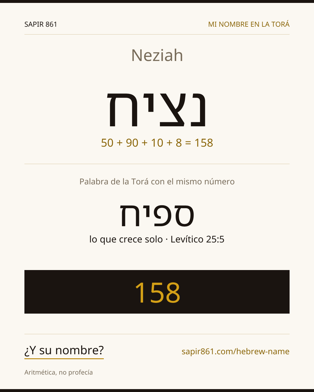 Neziah — נציח