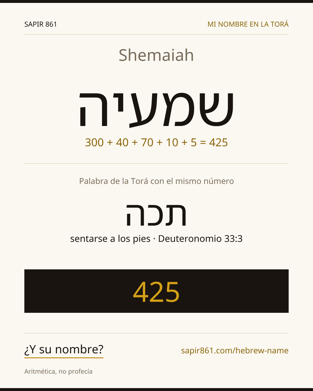 Shemaiah — שמעיה