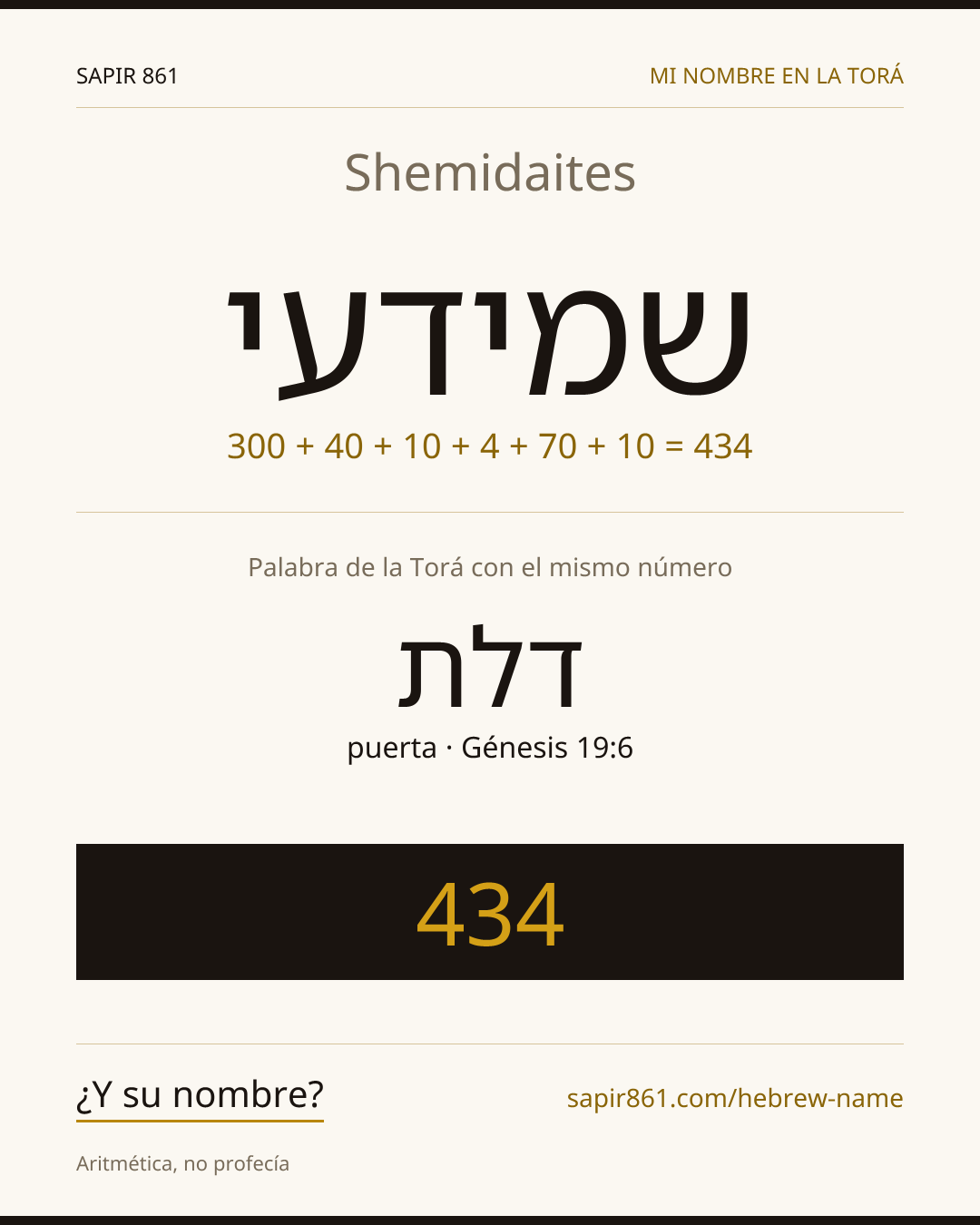 Shemidaites — שמידעי