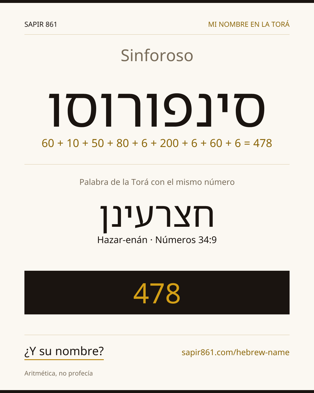 Sinforoso — סינפורוסו