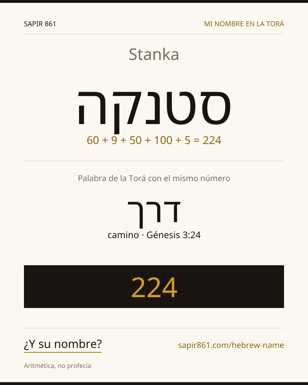 Stanka — סטנקה