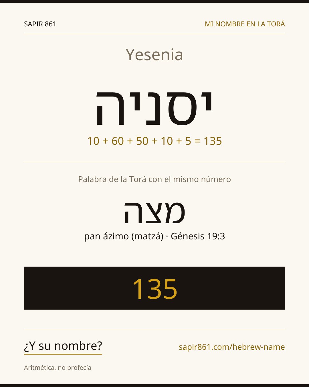 Yesenia — יסניה