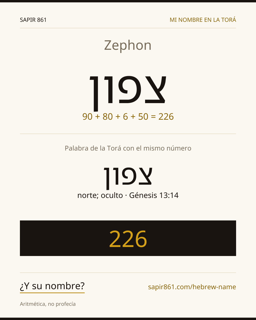 Zephon — צפון