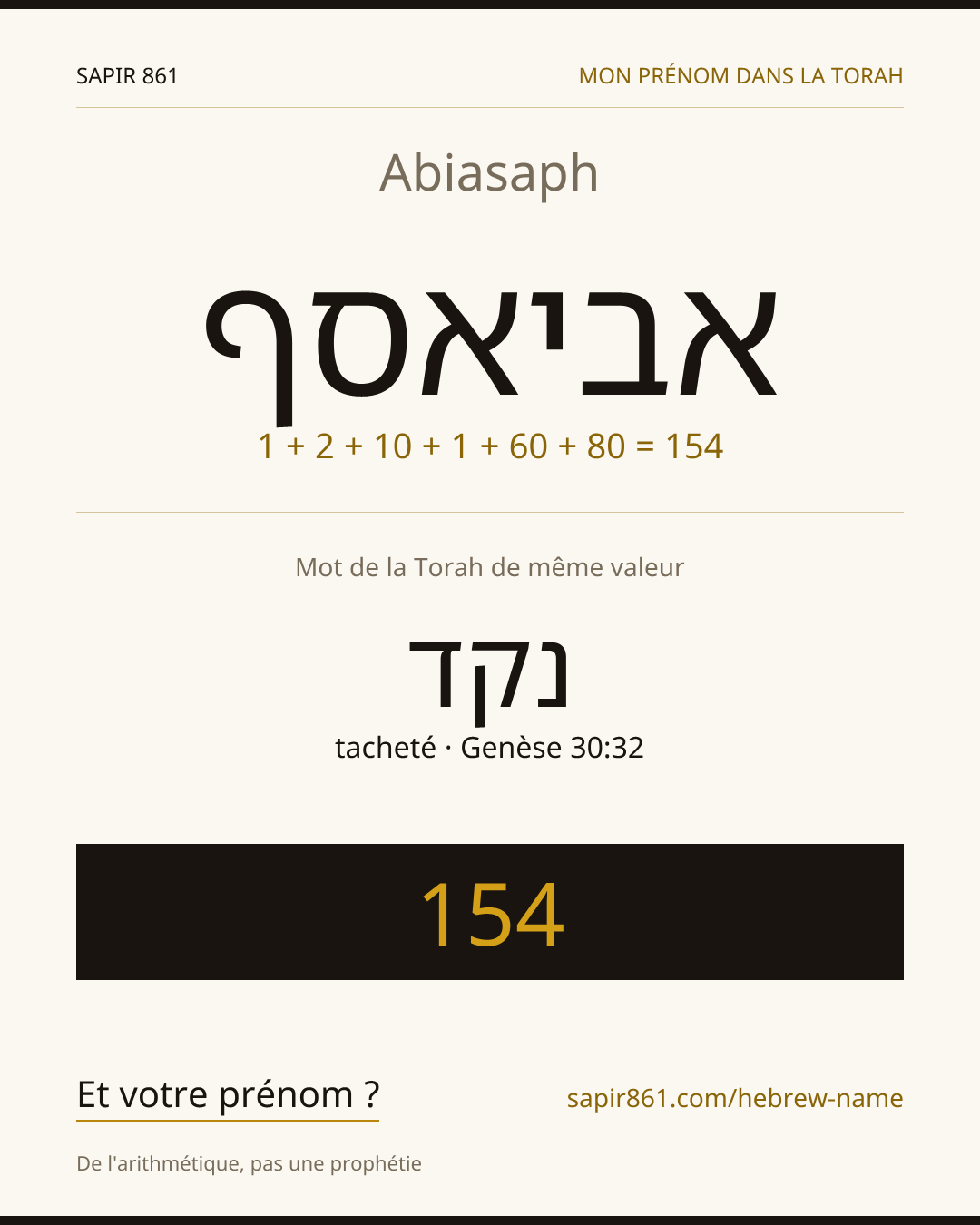 Abiasaph — אביאסף