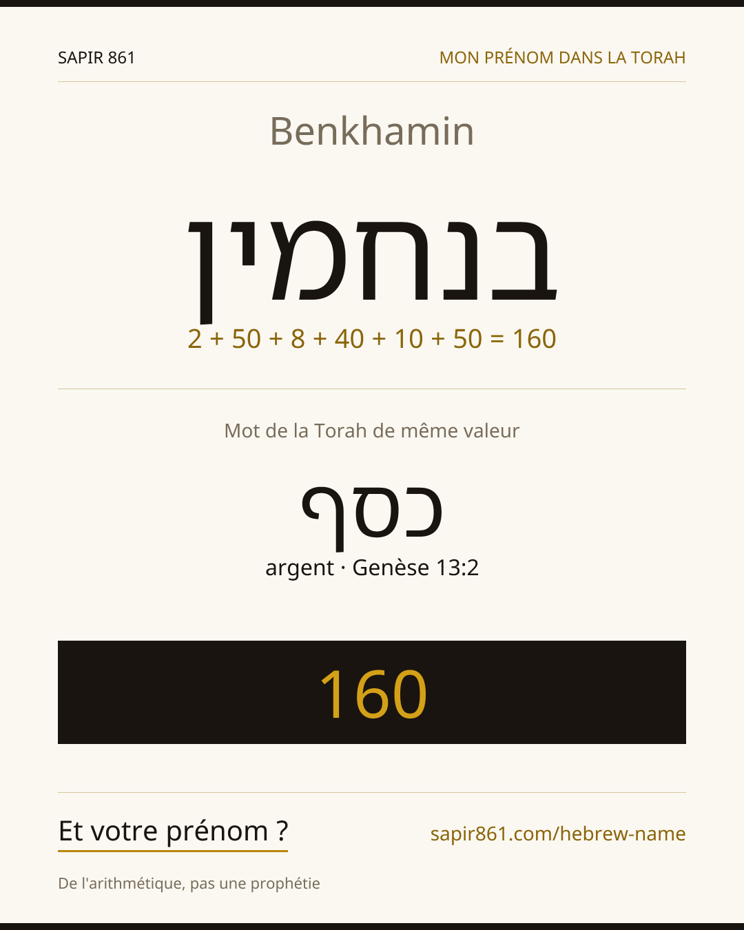 Benkhamin — בנחמין