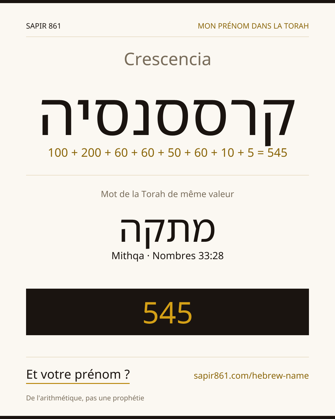 Crescencia — קרססנסיה