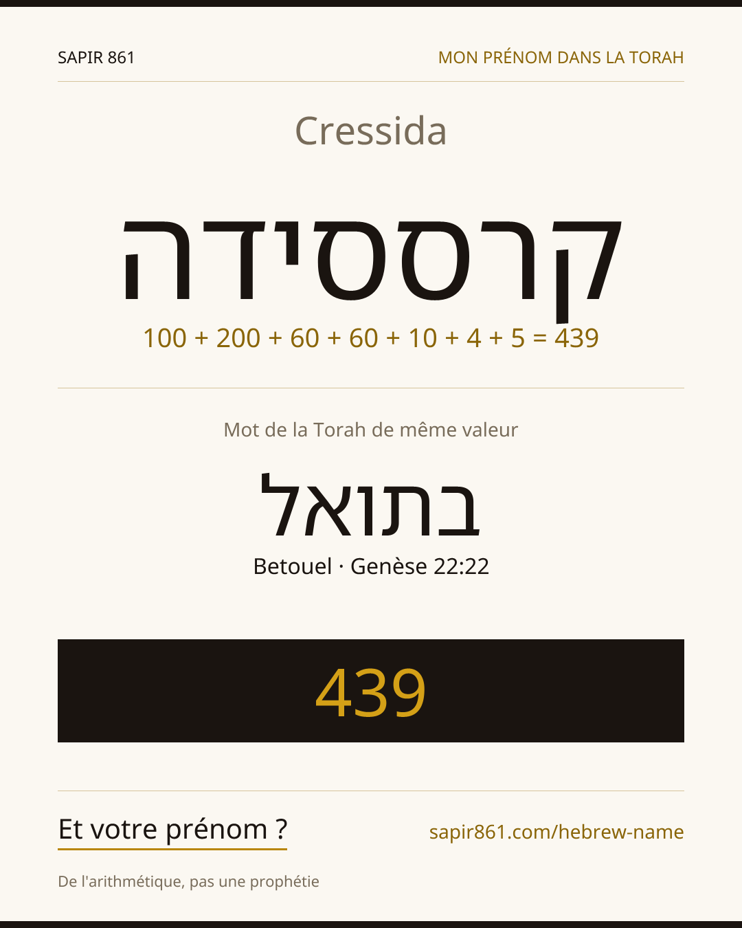 Cressida — קרססידה