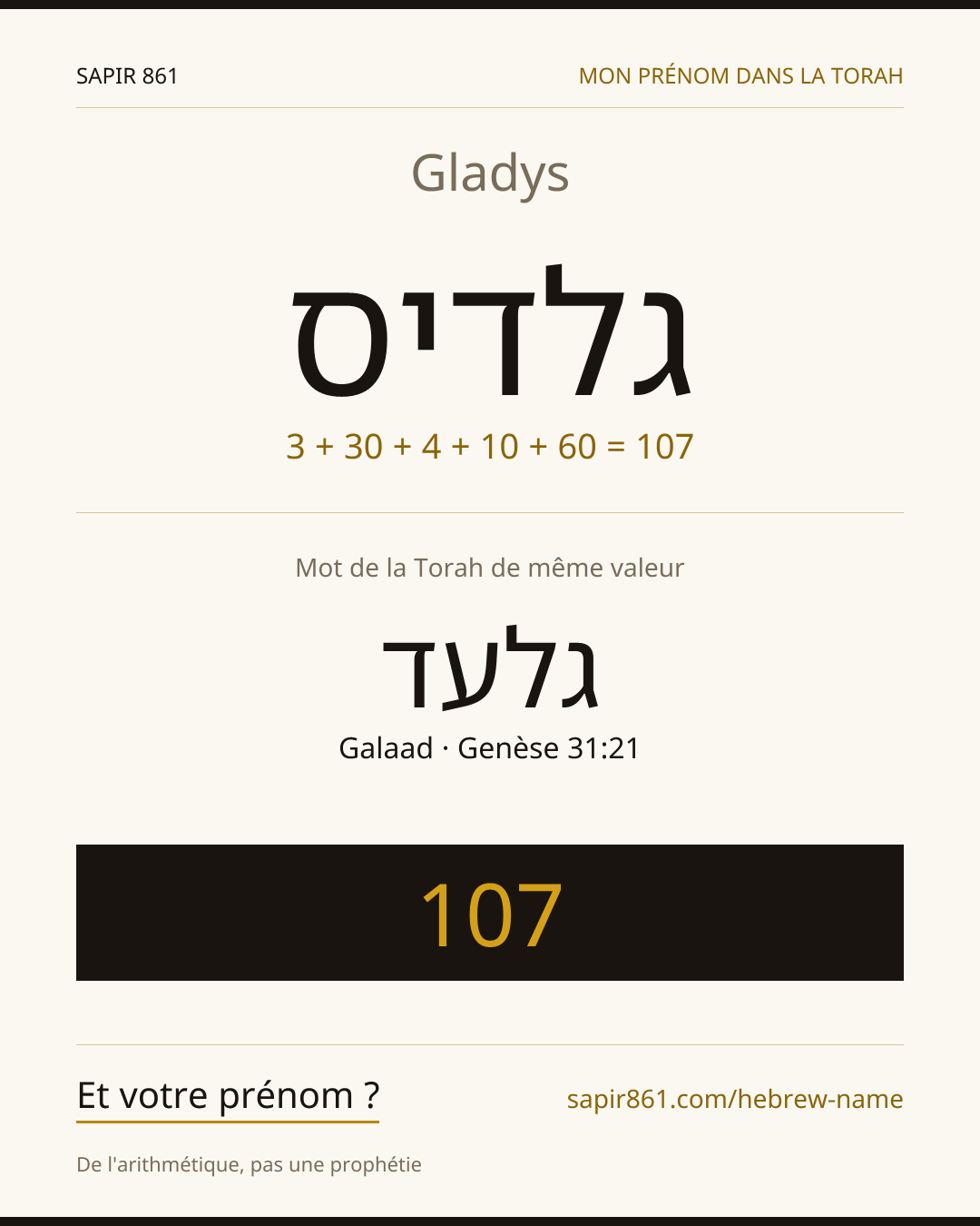 Gladys — גלדיס