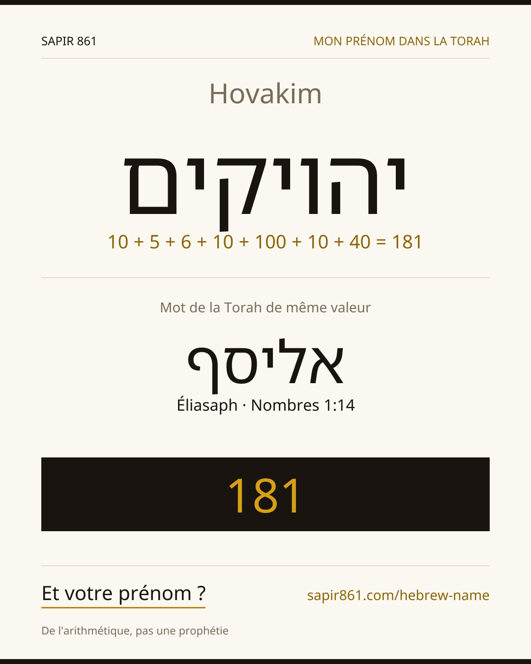 Hovakim — יהויקים