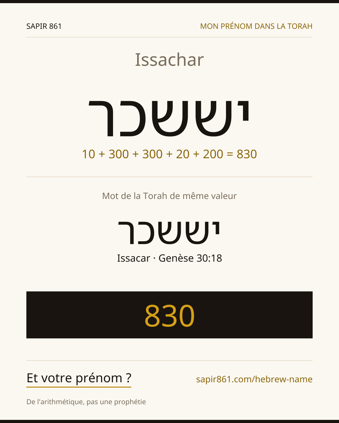 Issachar — יששכר