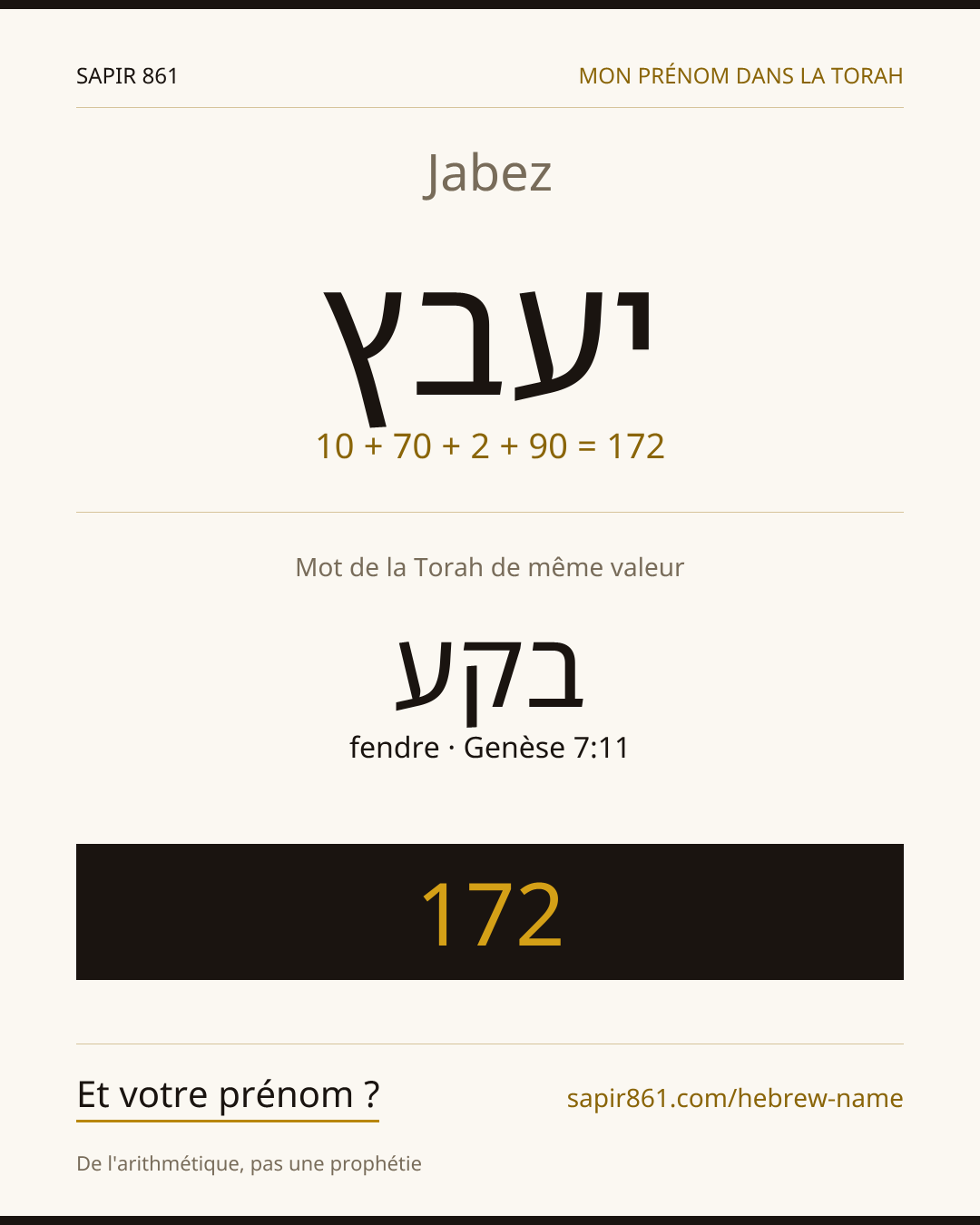 Jabez — יעבץ
