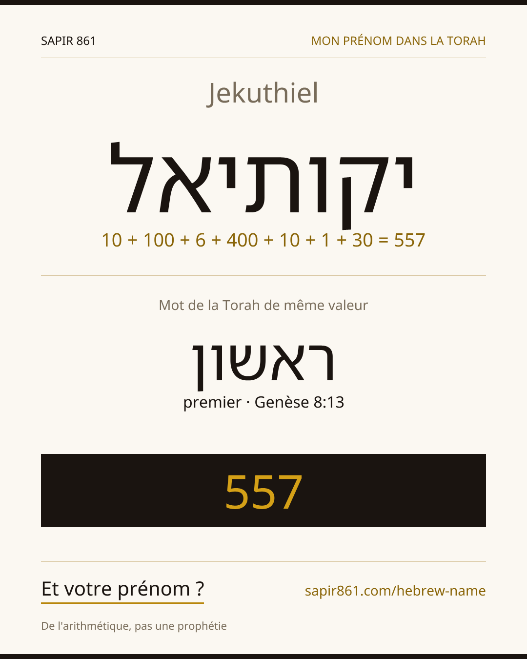 Jekuthiel — יקותיאל