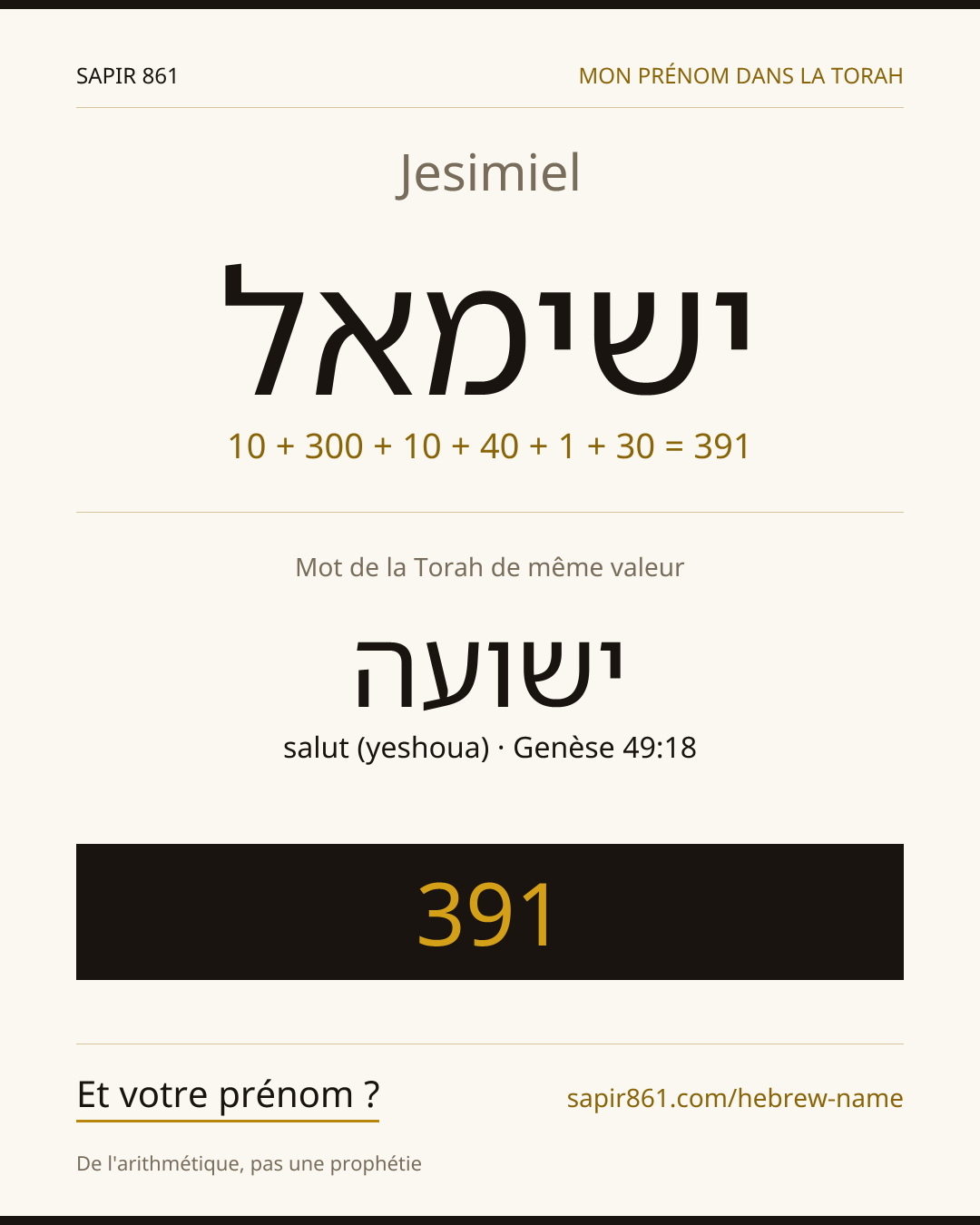 Jesimiel — ישימאל