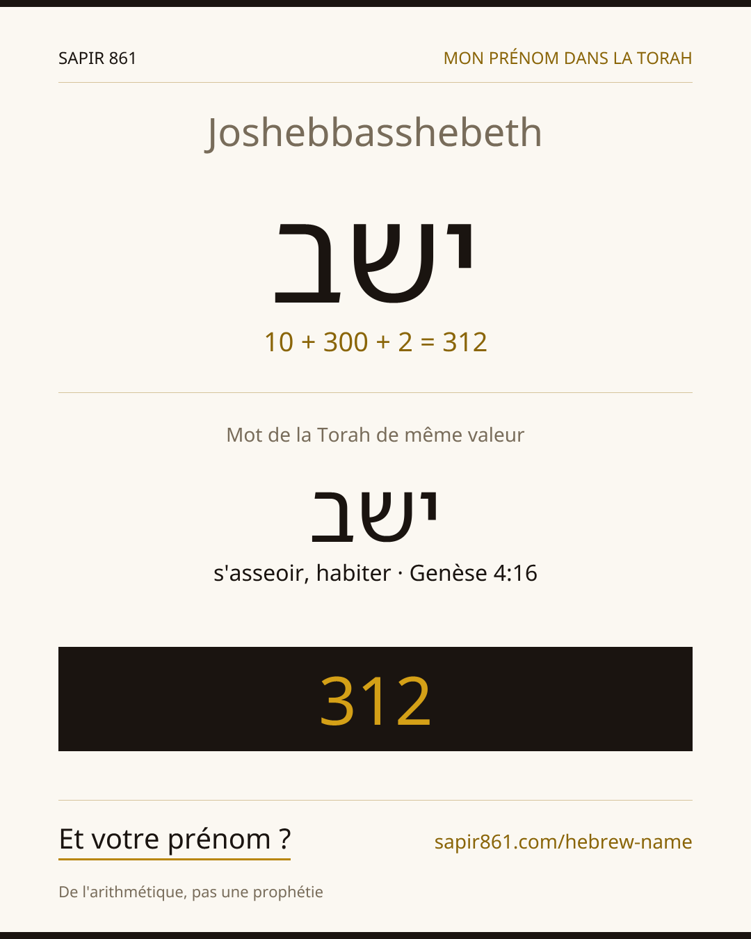 Joshebbasshebeth — ישב