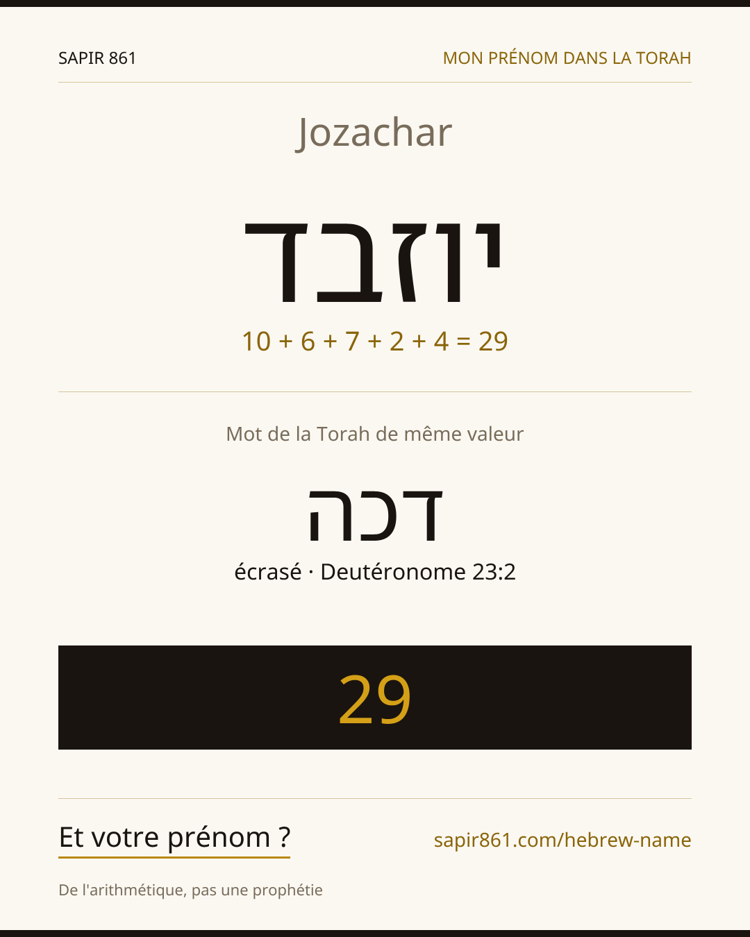 Jozachar — יוזבד