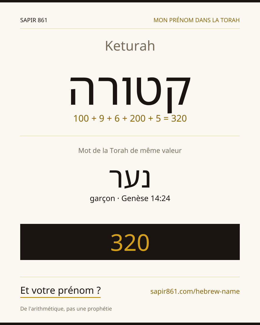 Keturah — קטורה