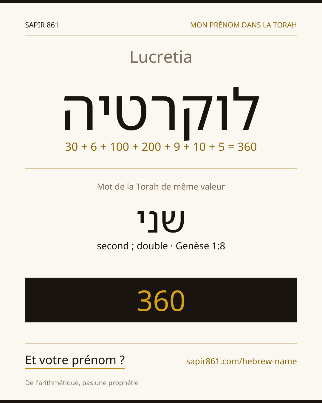 Lucretia — לוקרטיה