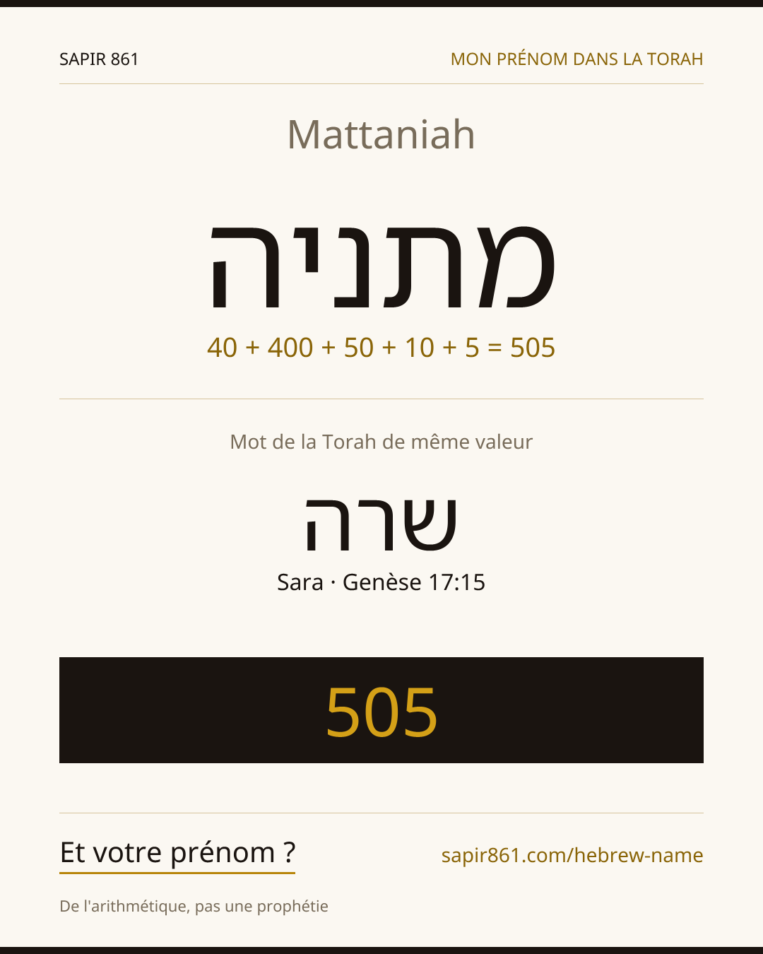 Mattaniah — מתניה