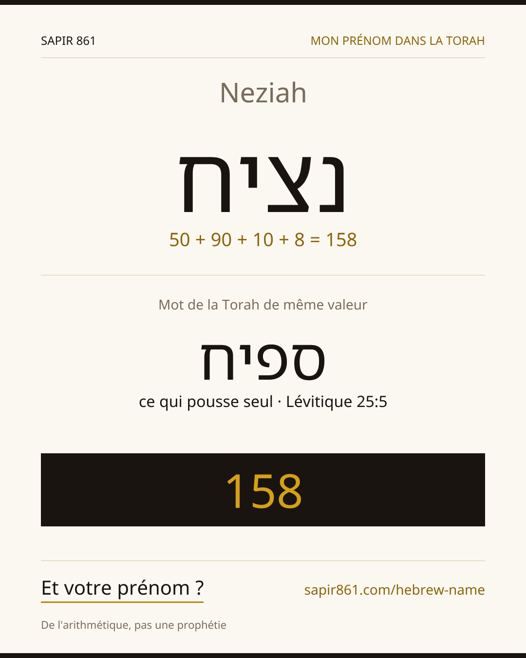 Neziah — נציח