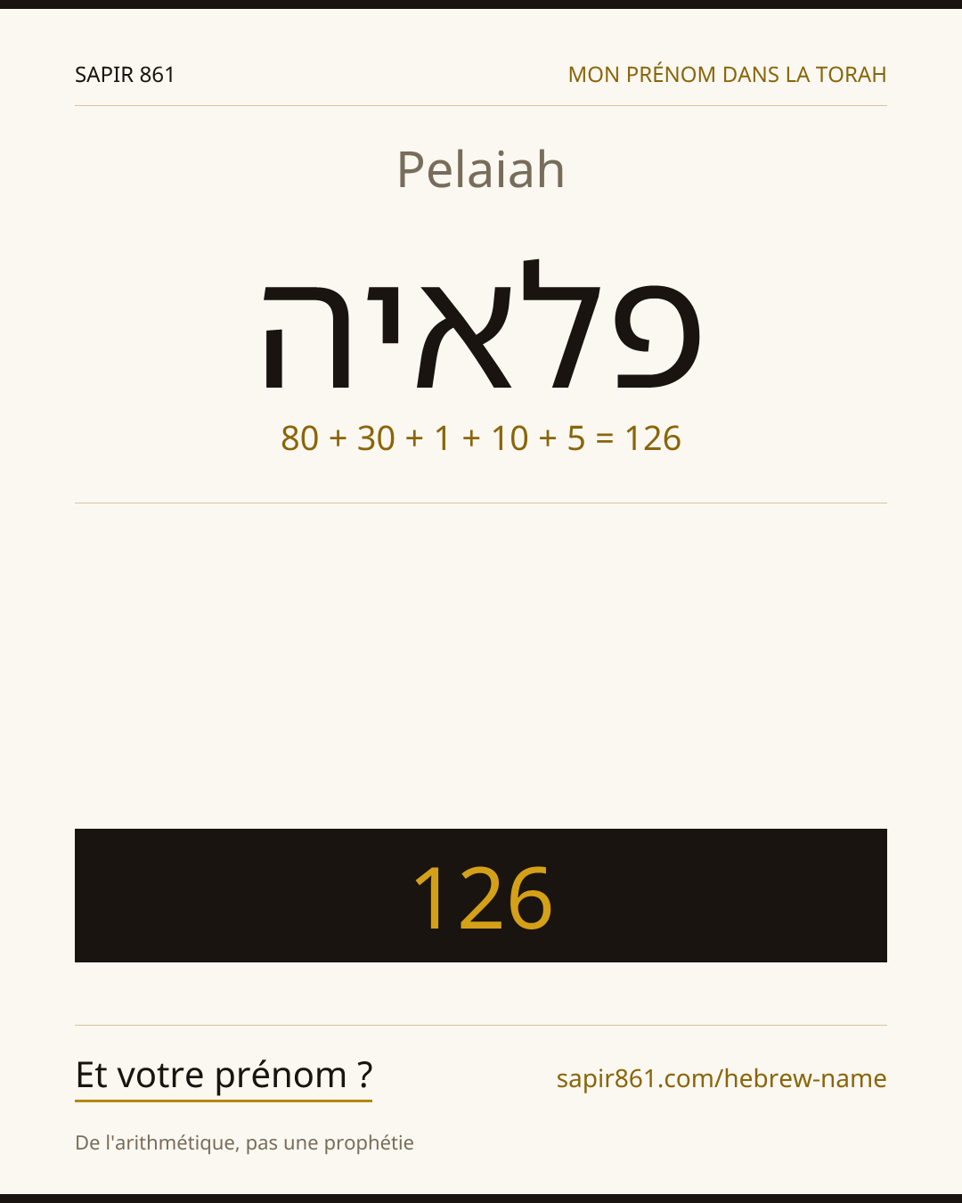 Pelaiah — פלאיה