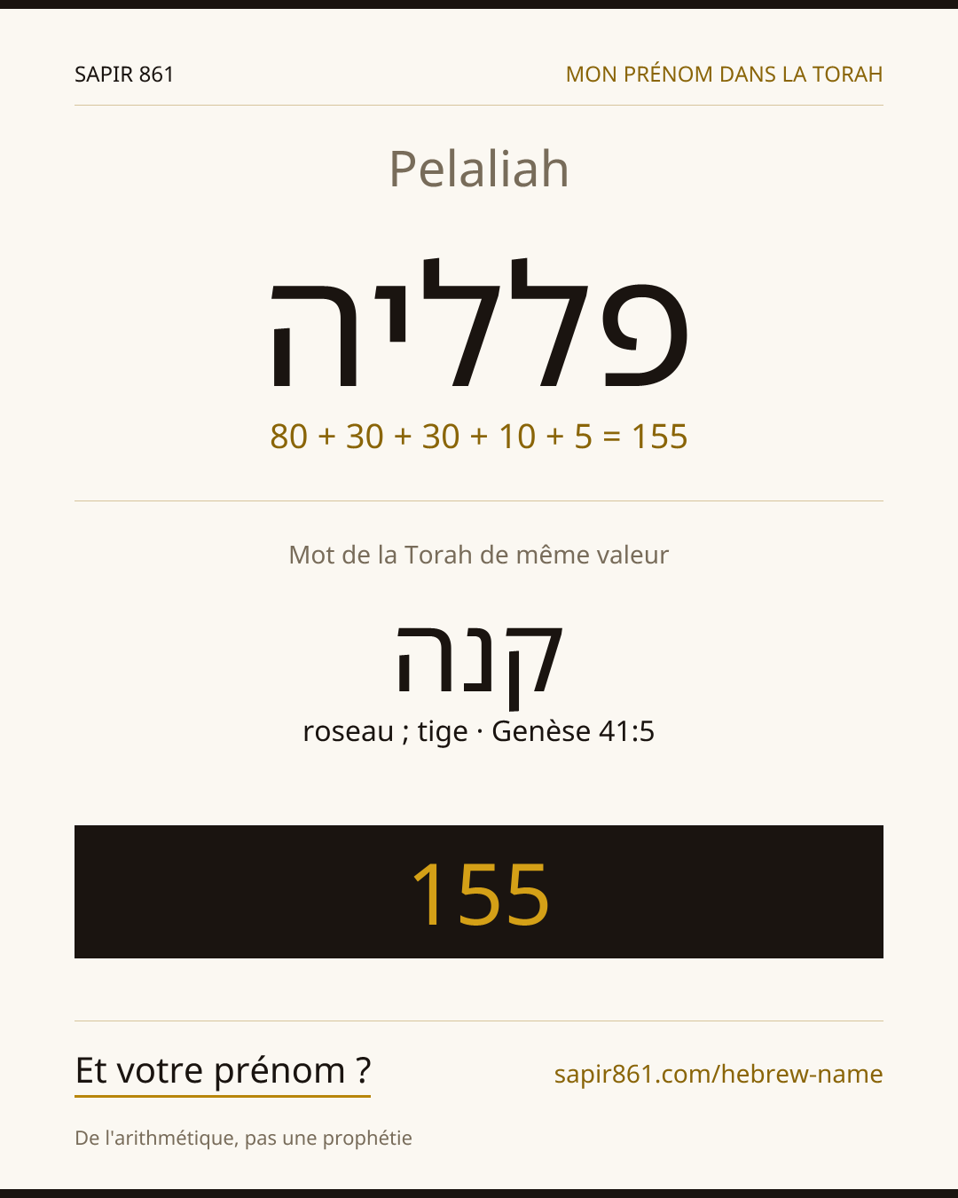 Pelaliah — פלליה