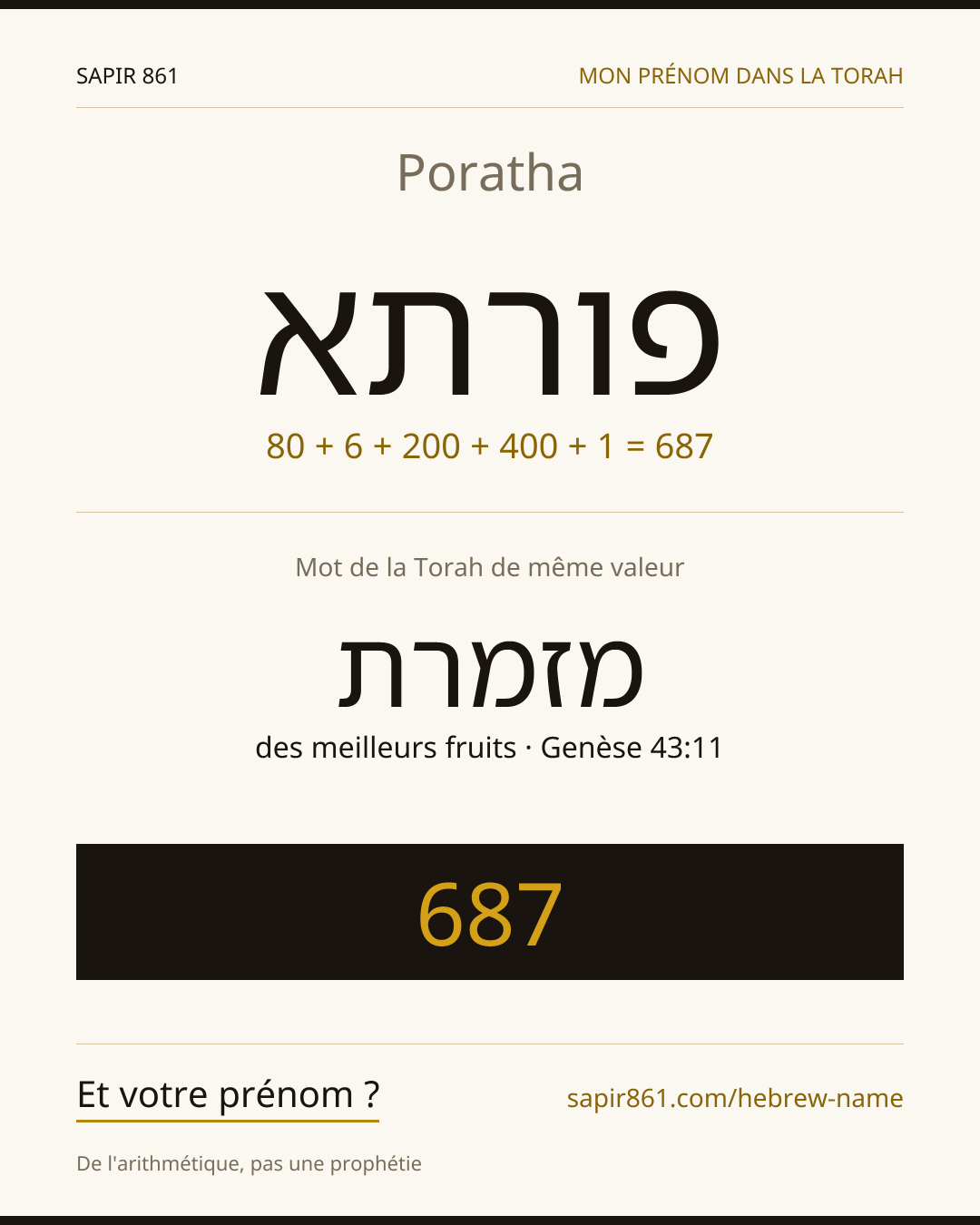 Poratha — פורתא