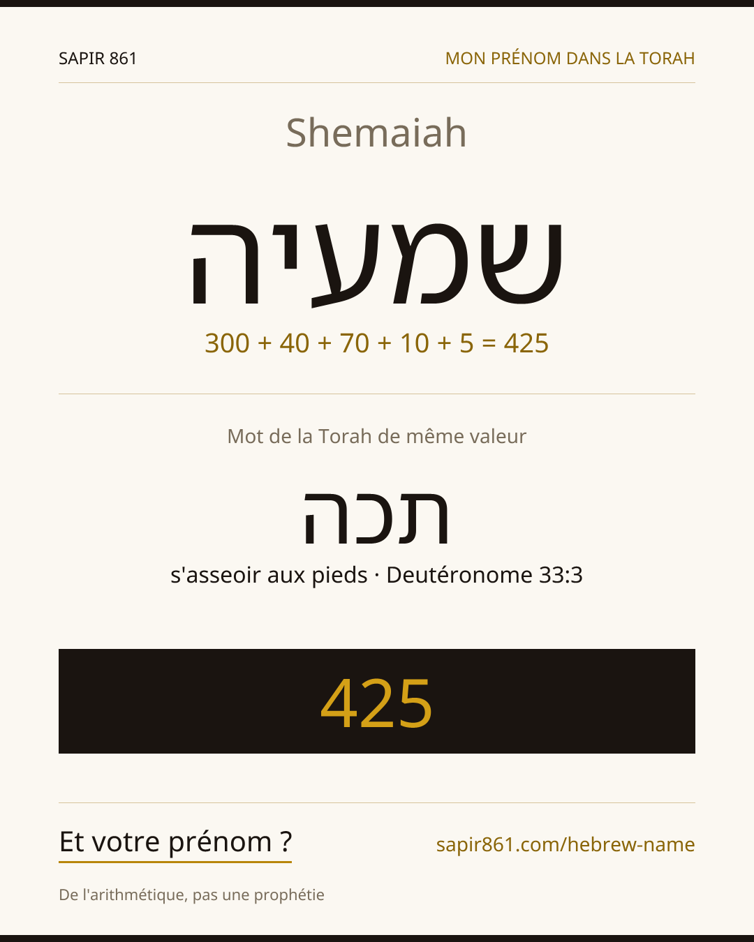 Shemaiah — שמעיה