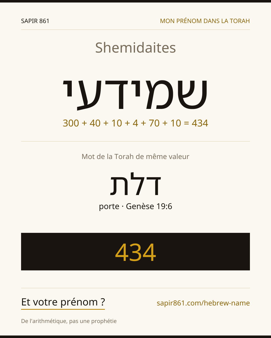 Shemidaites — שמידעי
