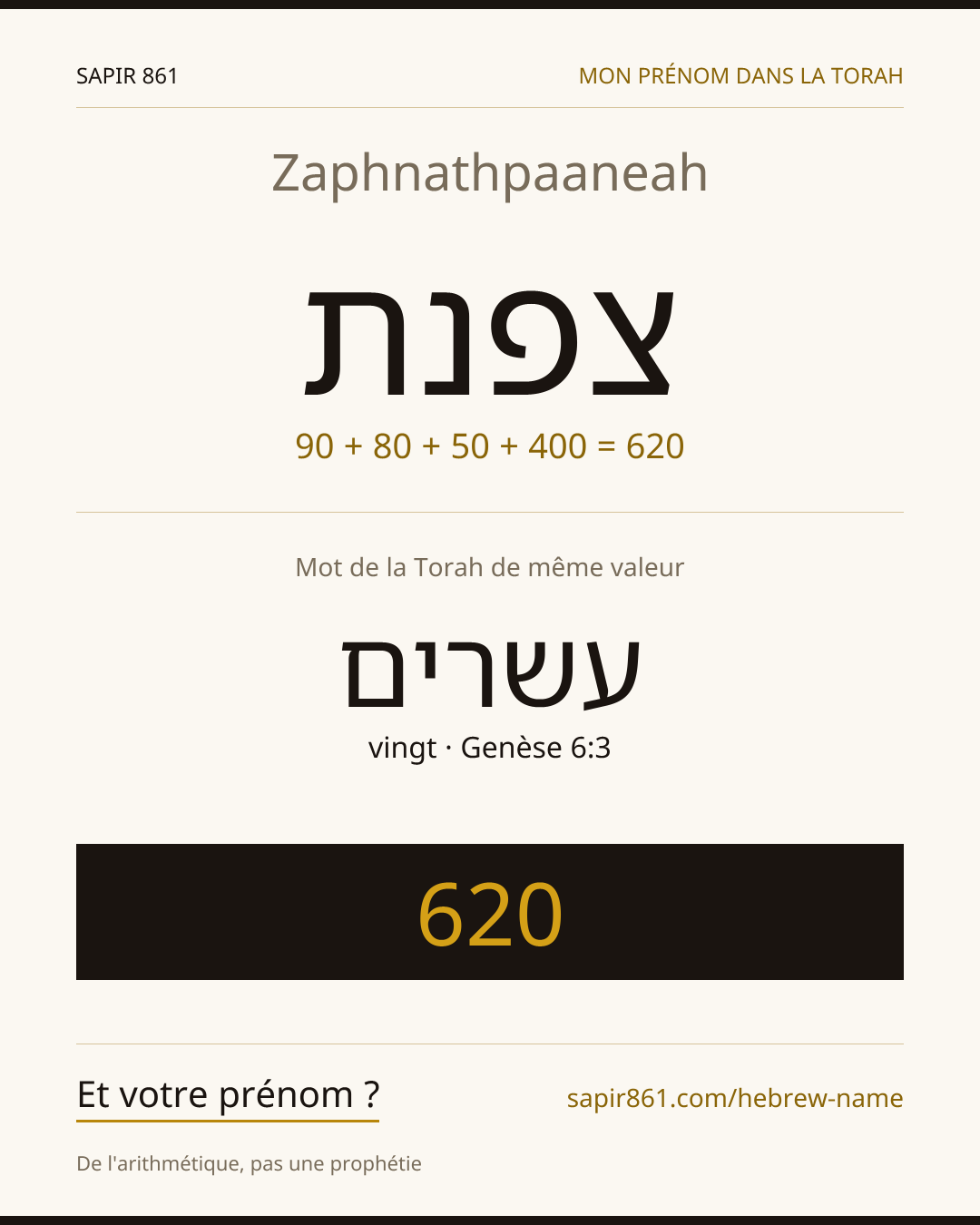 Zaphnathpaaneah — צפנת