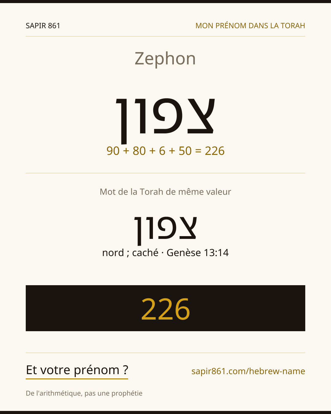Zephon — צפון