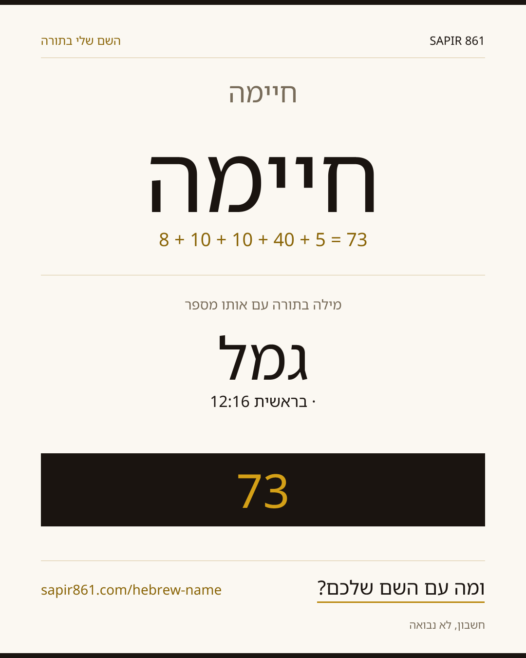 חיימה — חיימה