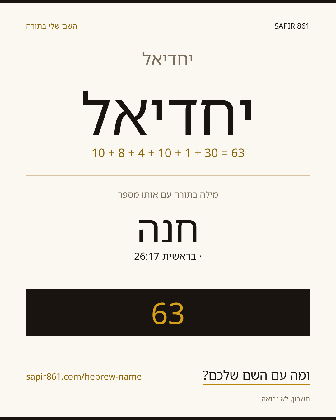 יחדיאל — יחדיאל