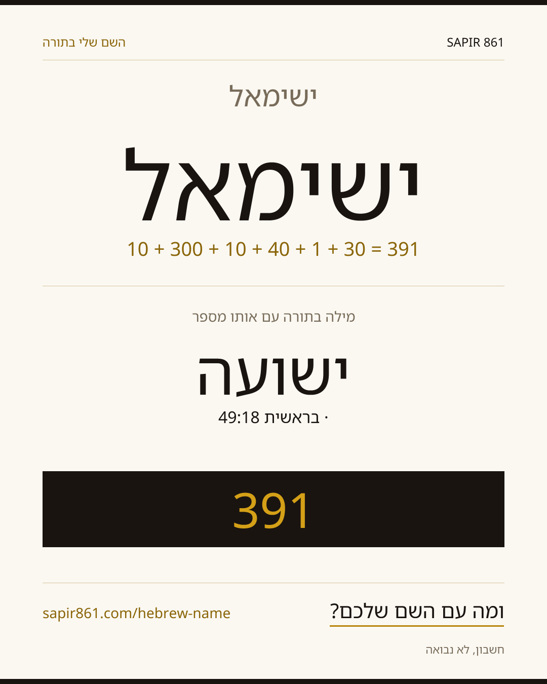 ישימאל — ישימאל