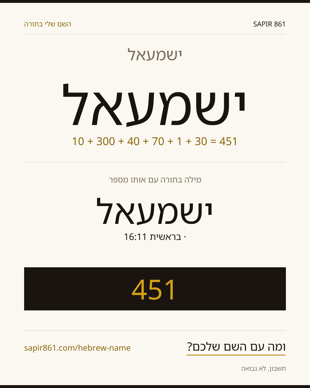 ישמעאל — ישמעאל