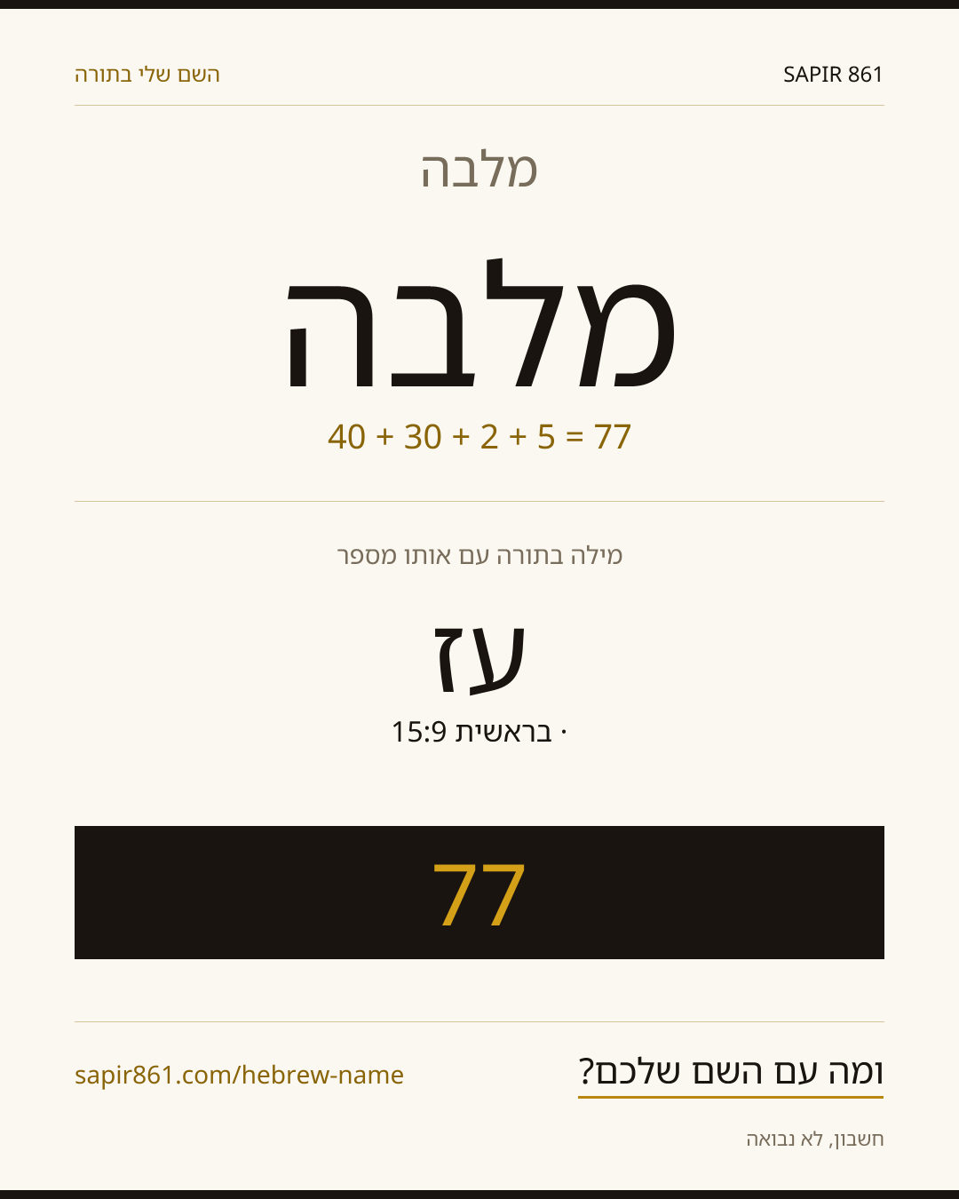 מלבה — מלבה